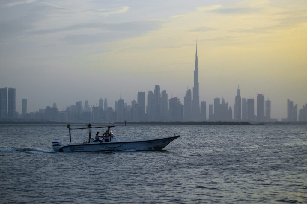 Dubai skyline view showcasing the demand for Airbnb hosting in waterfront areas